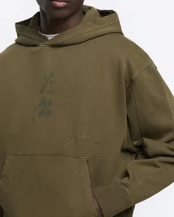 River Island Washed regular fit Japanese hoodie< Hoodies & Sweatshirts