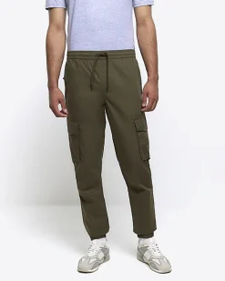 River Island Washed regular fit cargo joggers< Trousers
