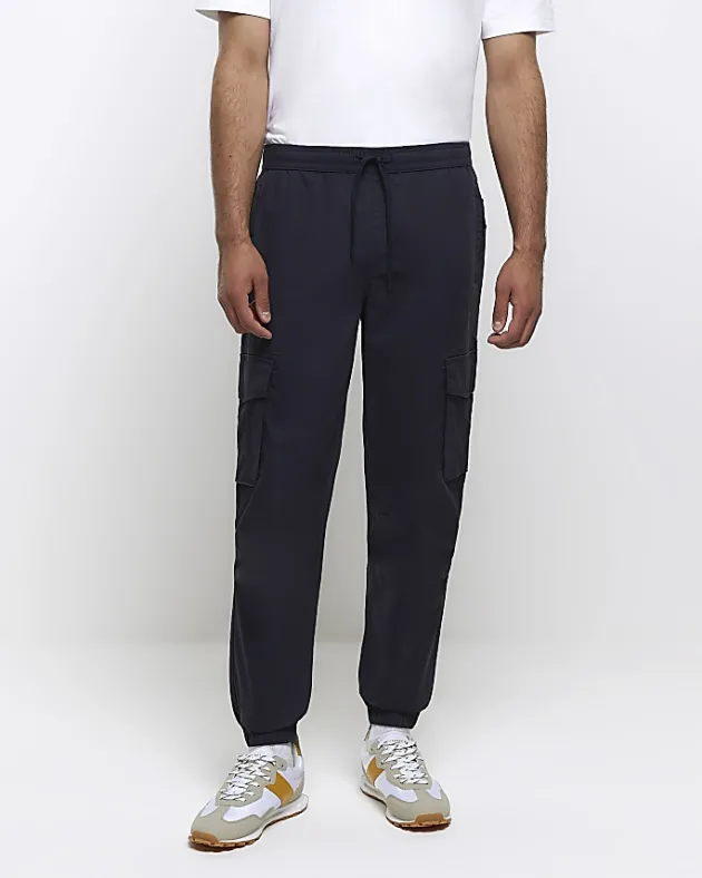 River Island Washed slim fit cargo joggers< Trousers