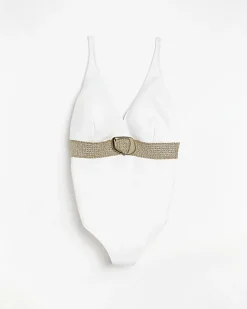 River Island belted swimsuit< Plus