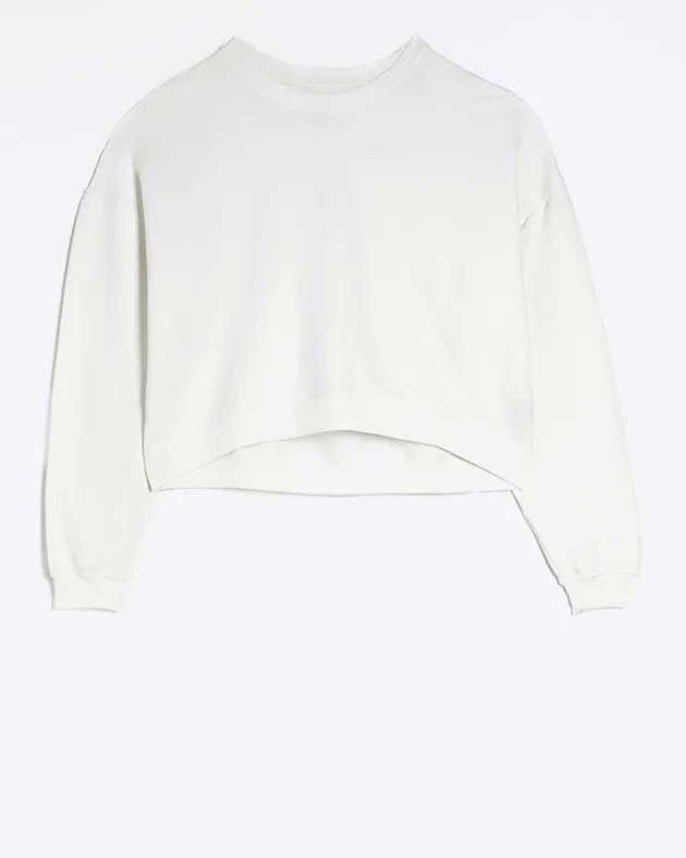 River Island crop plain sweatshirt< Loungewear