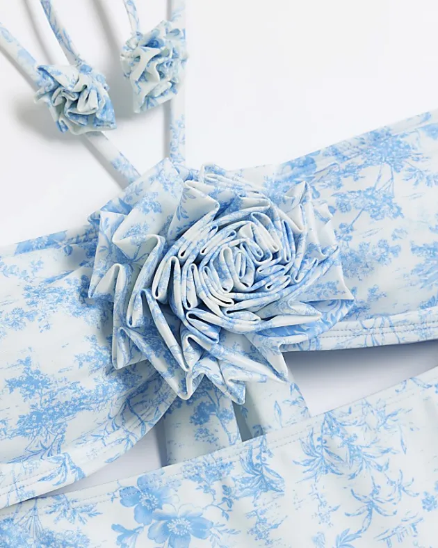 River Island floral corsage swimsuit< Swimwear & Beachwear