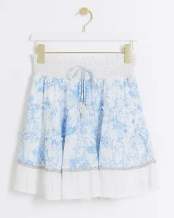 River Island floral shirred mini skirt< Skirts