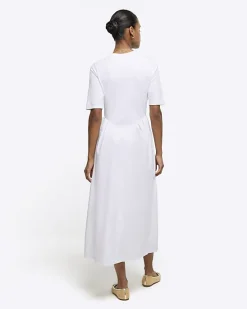 River Island godet detail t-shirt midi dress< Dresses