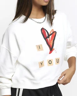 River Island heart sweatshirt< Loungewear