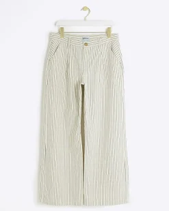 River Island high waisted stripe loose jeans< Jeans