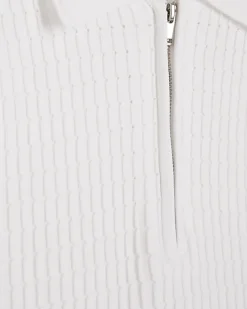 River Island muscle fit knitted half zip polo< Polo Shirts