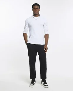 River Island muscle fit long sleeve t-shirt< Essentials