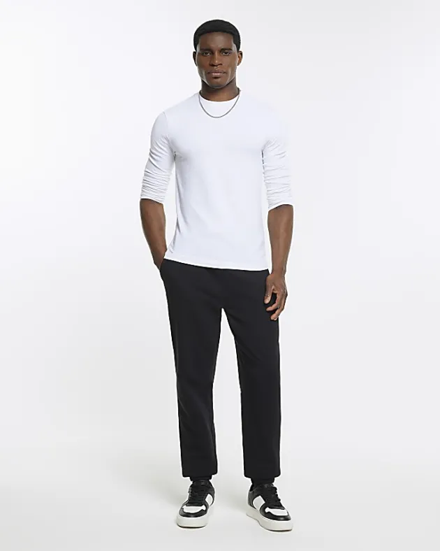 River Island muscle fit long sleeve t-shirt< Essentials