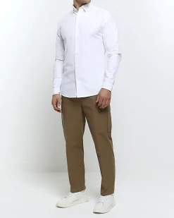 River Island muscle fit oxford smart shirt< Shirts
