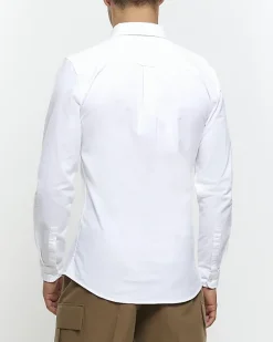 River Island muscle fit oxford smart shirt< Shirts