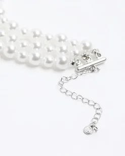River Island Pearl Multirow Bracelet< Jewellery