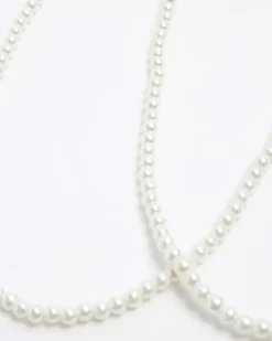 River Island Pearl Wrap Necklace< Jewellery