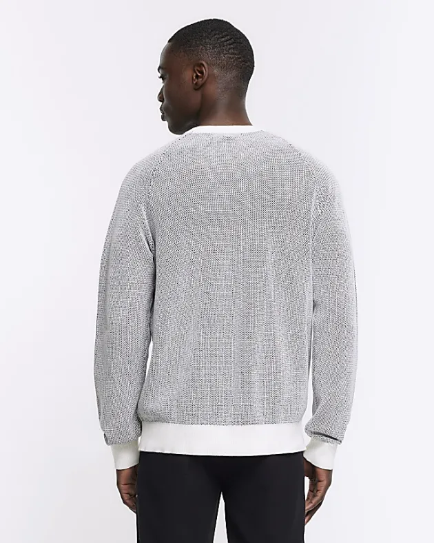 River Island regular fit knit textured jumper< Jumpers & Cardigans