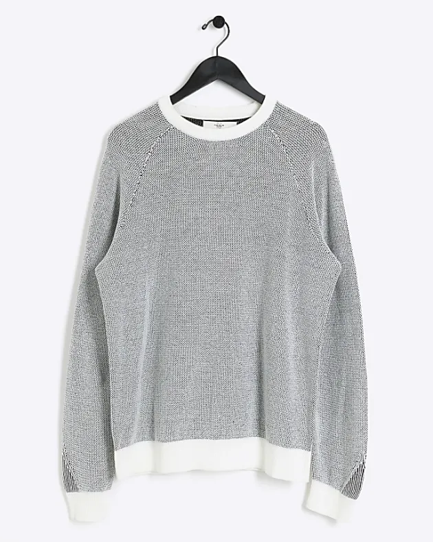 River Island regular fit knit textured jumper< Jumpers & Cardigans