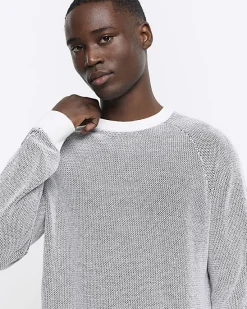 River Island regular fit knit textured jumper< Jumpers & Cardigans