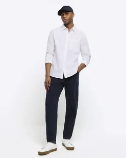 River Island regular fit linen blend shirt< Shirts
