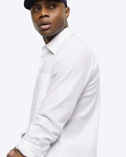 River Island regular fit linen blend shirt< Shirts