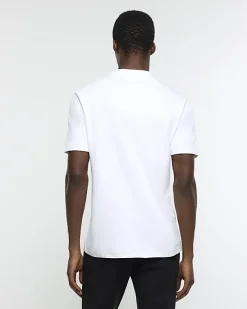 River Island RI Studio slim fit high neck t-shirt< Essentials
