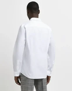 River Island slim fit easy iron shirt< Big & Tall
