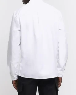 River Island slim fit grandad collar shirt< Shirts