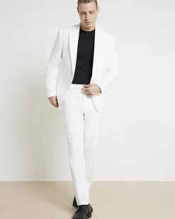 River Island slim fit tuxedo suit jacket< Suits