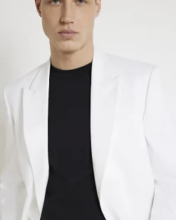 River Island slim fit tuxedo suit jacket< Suits