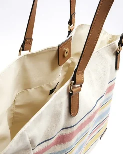 River Island canvas stripe tote bag< Bags, Purses & Luggage