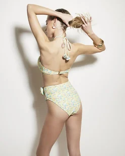 River Island floral corsage halter bikini top< Swimwear & Beachwear