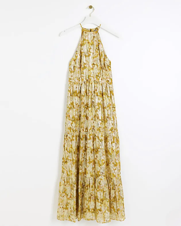 River Island floral glitter slip maxi dress< Dresses