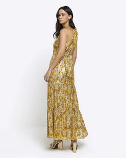 River Island floral glitter slip maxi dress< Dresses