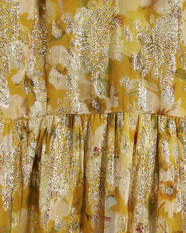 River Island floral glitter slip maxi dress< Dresses