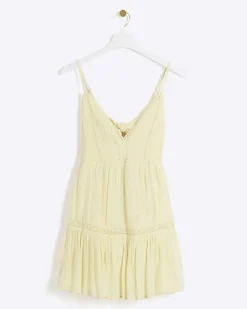 River Island shirred tiered beach mini dress< Swimwear & Beachwear